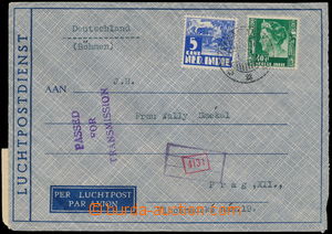 152762 - 1940 Let-dopis zaslaný do Protektorátu, vyfr. zn. 5C + 40C