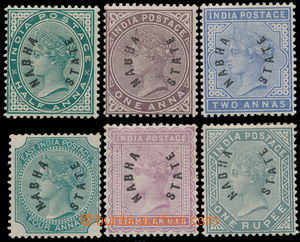 152809 - 1885 SG.1-6, Královna Viktorie ½A-1R s přetiskem NABH