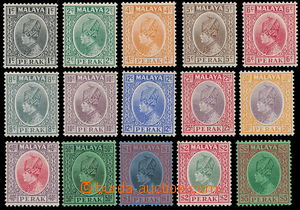 152814 - 1935 SG.88-102, Sultán Iskandar 1C-5$; kat. £190