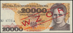152860 - 1989 POLAND  20000 zloty, 1989, set A 0000000 WZÓR No. 1775