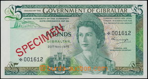 152868 - 1975 GIBRALTAR  5 pounds, 1975, set *001612, overprint SPECI