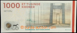 152873 - 2011 DÁNSKO  1000 korun, 2011, série A 1111 J 087155; kval