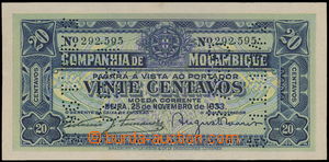 152874 - 1933 MOZAMBIQUE  20 cevantos, 1933, set 292, 595, perf PAGO;