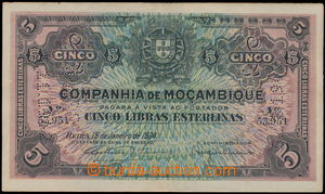 152875 - 1934 MOZAMBIQUE  5 pounds, 1934, set 53, 951, perf PAGO; qua