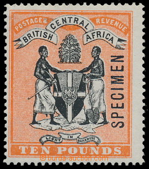 152900 - 1896 SG.41, Znak £10, přetisk SPECIMEN; bezvadný kus 