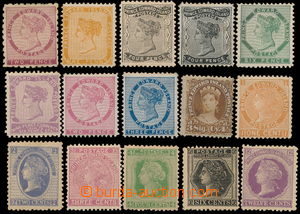152906 - 1861-1872 SG.2-42, Královna Viktorie, sestava 15ks známek 