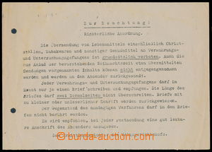 153069 - 1942 ROTTENBURG AM NECKAR - věznice, cenzurní lístek s in