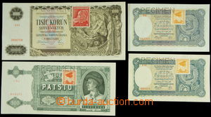 153170 - 1944 Ba.62b, 63b, 64, 65, 4ks kolkovaných bankovek hodnoty 