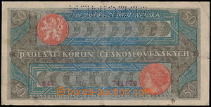 153310 - 1922 Ba.19a, 50CZK, set 047, Specimen, folds and small teari