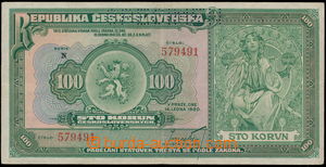 153312 - 1920 Ba.16a, 100Kč, set N, Specimen