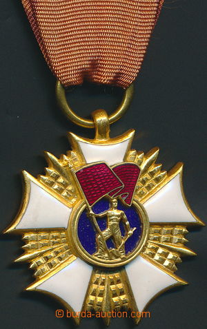 153337 -  ORDER SZTANDARU PRACY 1st class, golden badge, worn ribbon