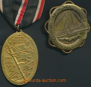 153397 - 1918-1933 Medal union Kyffhäuser + badge German Soc. for sa