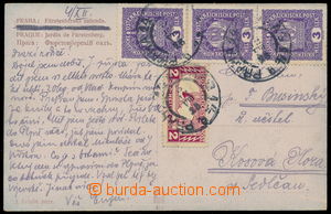 153443 - 1918 Ppc franked with forerunner franking of Austrian stamps