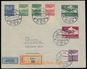 153506 - 1939 Reg and airmail letter addressed to to Bohemia-Moravia,