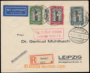 153510 - 1929 R+Let-dopis do Lipska vyfr. kompletní sérií Mi.217-2