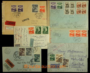 153515 - 1941-43 6 pcs of air-mail entires, 1x addressed to USA, 1x t