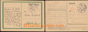 153521 - 1942-44 sestava 2ks lístků polní pošty, 1x německý s D