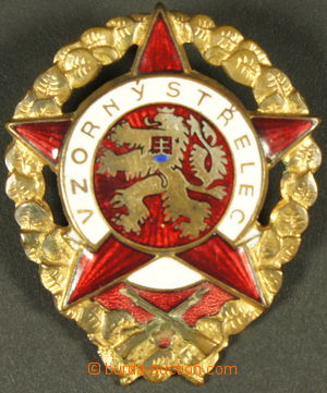 153565 - 1948- čestný odznak Vzorný střelec, č. 46321, Zukov Pra