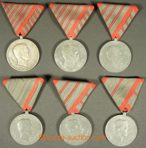 153688 -  sestava 6ks medailí, Medaile LAESO MILITI za 1, 2, 3, 4 a 