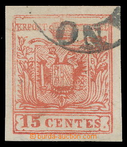 153748 - 1850 Mi.3F, 15c červená, I. typ, tzv. Milánské falzum, n