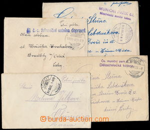 153811 - 1919 SLOVENSKO  sestava 4ks dopisních obálek zaslaných p