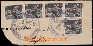 153830 - 1944 Majer U4, 5x 40/18f s červeným užhorodským přetisk