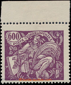 153953 -  Pof.169B, 600h violet with upper margin, comb perforation 1