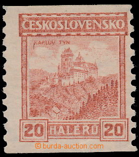153999 - 1926 Pof.209A, Karlštejn (castle) 20h orange, coil-, wmk P6