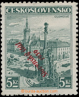 154057 - 1939 Alb.21, Olomouc 5Kč zelená, přetisk otočený o 180&