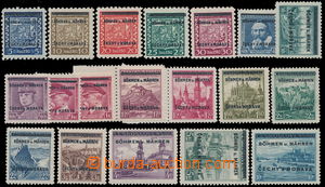 154084 - 1939 Pof.1-19, Overprint issue, complete set, mint never hin