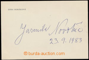 154174 - 1983 NOVOTNÁ Jarmila (1907-1994), important Czech opera sin