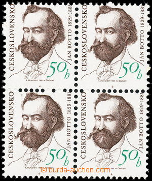 154250 - 1989 Pof.2884, Personalities - 50h J. Botto, block of four w