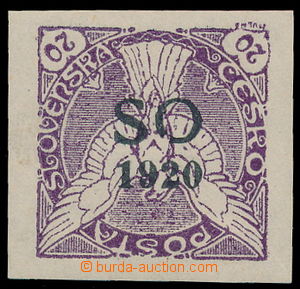 154285 -  Pof.SO31N Pp, 20h violet, inverted overprint,; exp. by Lese