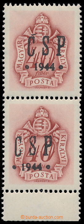 154302 - 1944 Pof.RV211, CHUSTSKÝ OVERPRINT on/for 40f postage-due, 