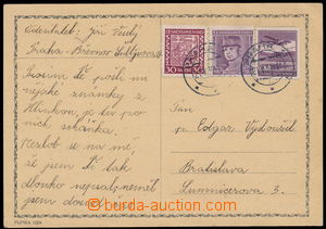 154341 - 1939 lístek zaslaný do Bratislavy, vyfr. předběžnými z