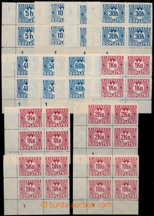 154365 - 1939 Alb.D1Y-D11Y, Doplatní, kompletní série levých doln