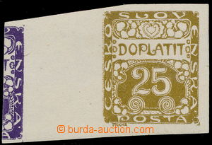 154385 - 1919 Pof.DL5 + DL13, incomplete horiz. gutter stamp. Postage