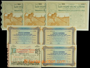 154462 - 1895-1938 sestava 7ks losů, 1x Los Národopisné výstavy 