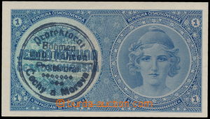 154533 - 1939 Ba.28, 1 Koruna, hand overprint, luxury