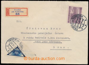 154561 - 1940 DELIVERY  Reg letter sent to Penzijní institution stri
