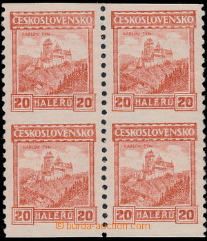 154582 - 1926 Pof.216A, Karlštejn (castle) 20h, coil- arrangement as