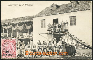154605 - 1914 ALBANIE - žánrový čb. záběr rodiny v krojích př