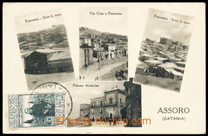 154616 - 1927 ITÁLIE - ASSORO (Catania)  čb, 4-okénkový, záběry