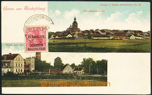 154617 - 1920 POLSKO - BISKUPIEC (Bischofsburg)  barevný 2-okénkov