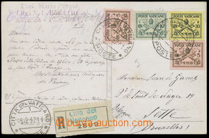 154619 - 1932 Ppc Reg to Belgium, stamps mounted on revers and front 