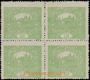 154690 -  Pof.6A, 10h zelená, 4-blok s úplným strojovým obtiskem 