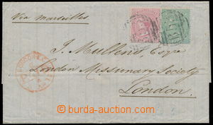 154754 - 1873 dopis do Londýna s tarifem 10P pro francouzský paquet
