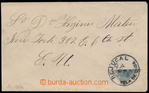154755 - 1888 dopis z malého města Bejucal do New Yorku, vyfr. půl