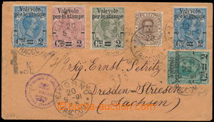 154756 - 1891 R-dopis z Toskánska do Drážďan, vyfr. zn. Sass.45, 
