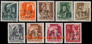 154794 - 1944 Pof.RV183, Khust overprint, 9 pcs of stamp., overprint 